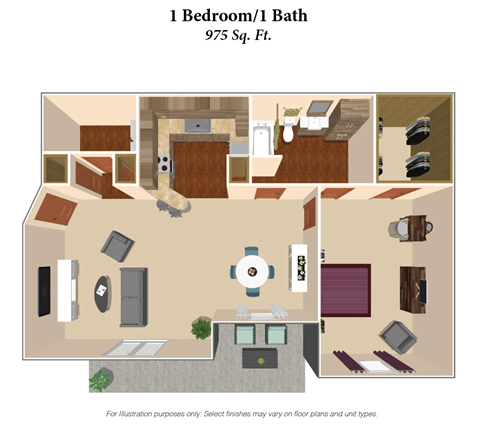 the floor plan of i bedroom 1 bath  at The Overlook at Ft. Thomas, Ft. Thomas, 41075